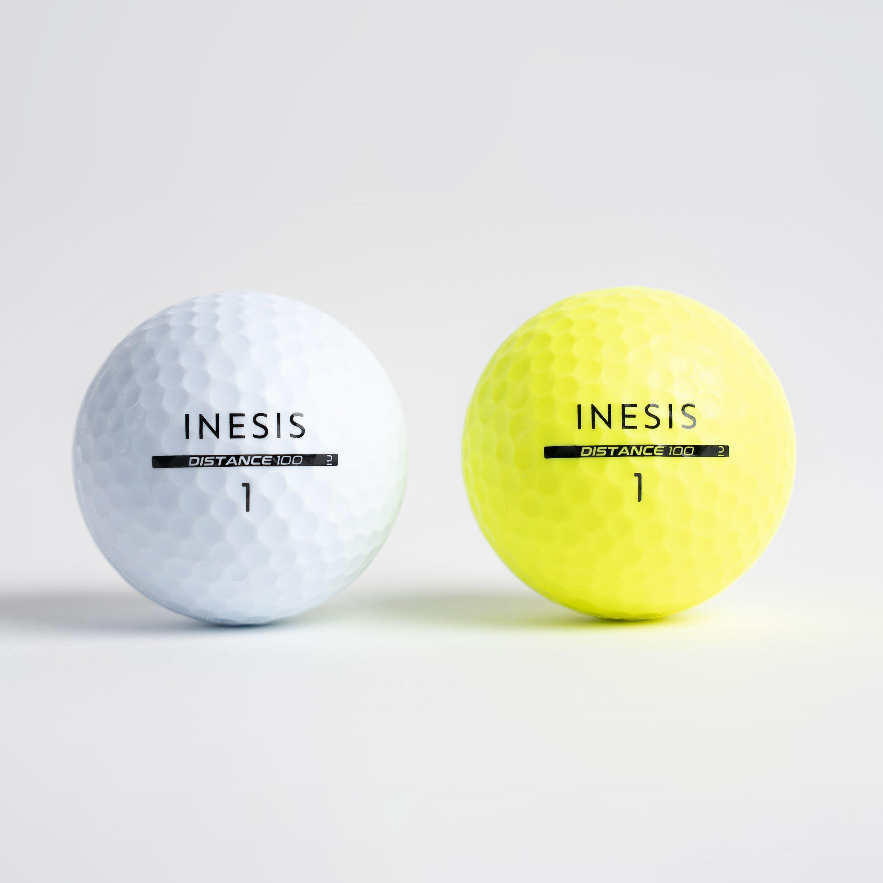 Golf Balls x12 - Distance 100 White - INESIS