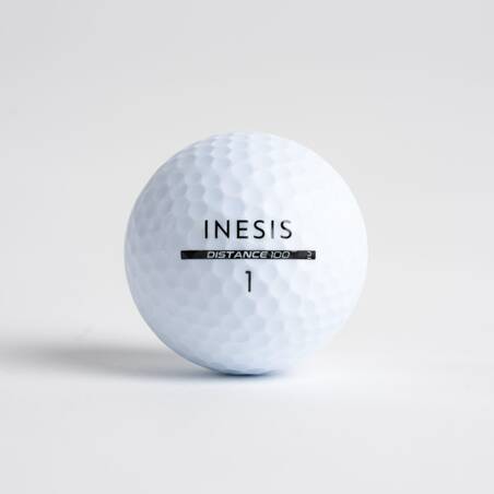Distance 100 Golf Ball x12 - White