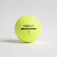 GOLF BALLS x12 - INESIS DISTANCE 100 YELLOW