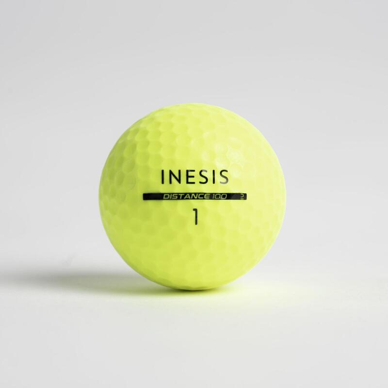 Balles golf x12 - INESIS Distance 100 jaune