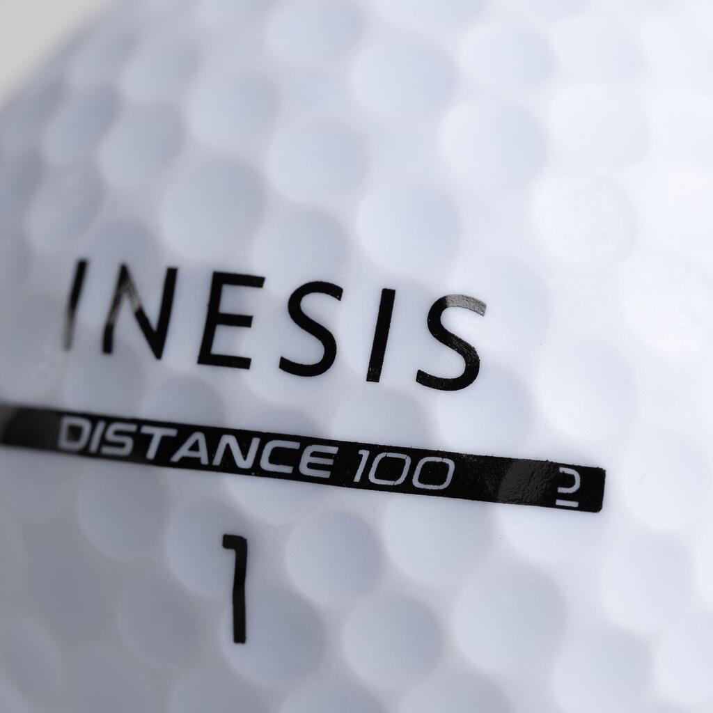 Balles golf x12 - INESIS Distance 100 jaune