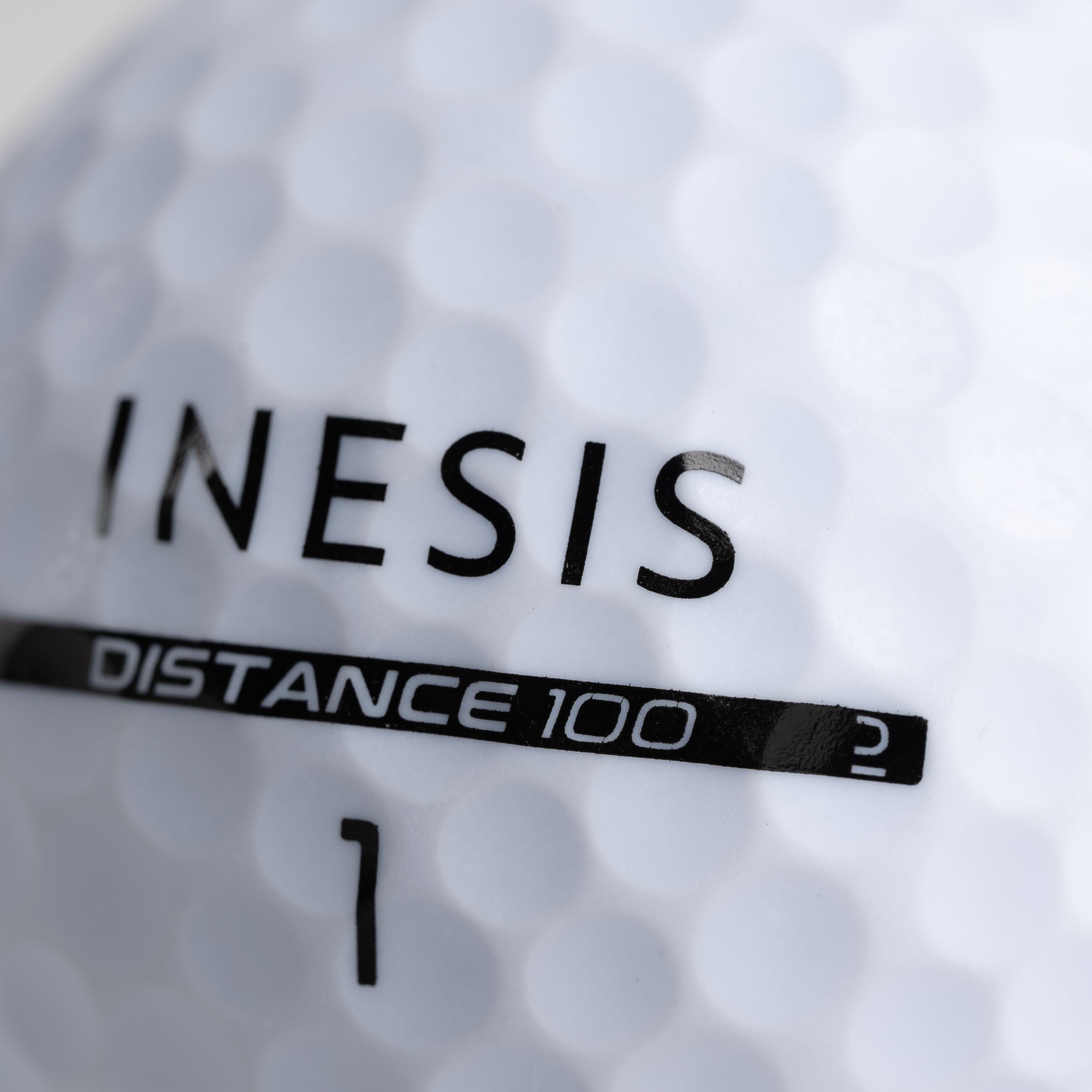 Golf Balls x12 - Inesis Distance 100 White - INESIS