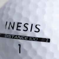 BOLAS GOLF x12 - INESIS DISTANCE 100 BLANCO