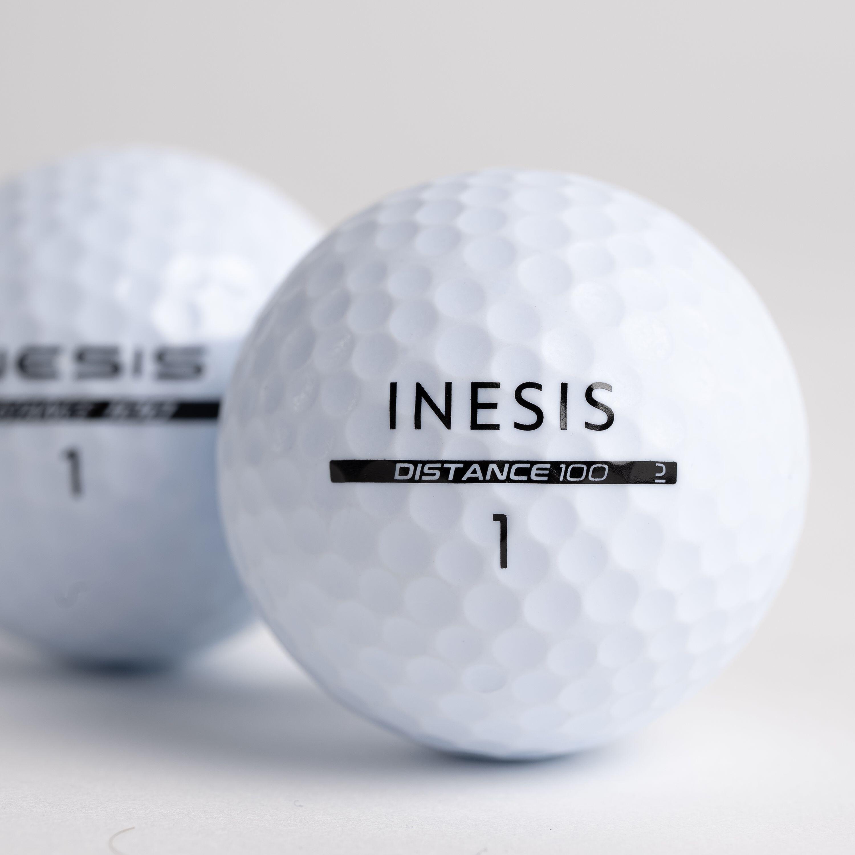 Distance 100 Inesis Golf Ball 100 x12 White