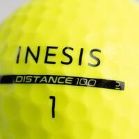 LOPTICE ZA GOLF INESIS DISTANCE 100 ŽUTE x 12 KOM