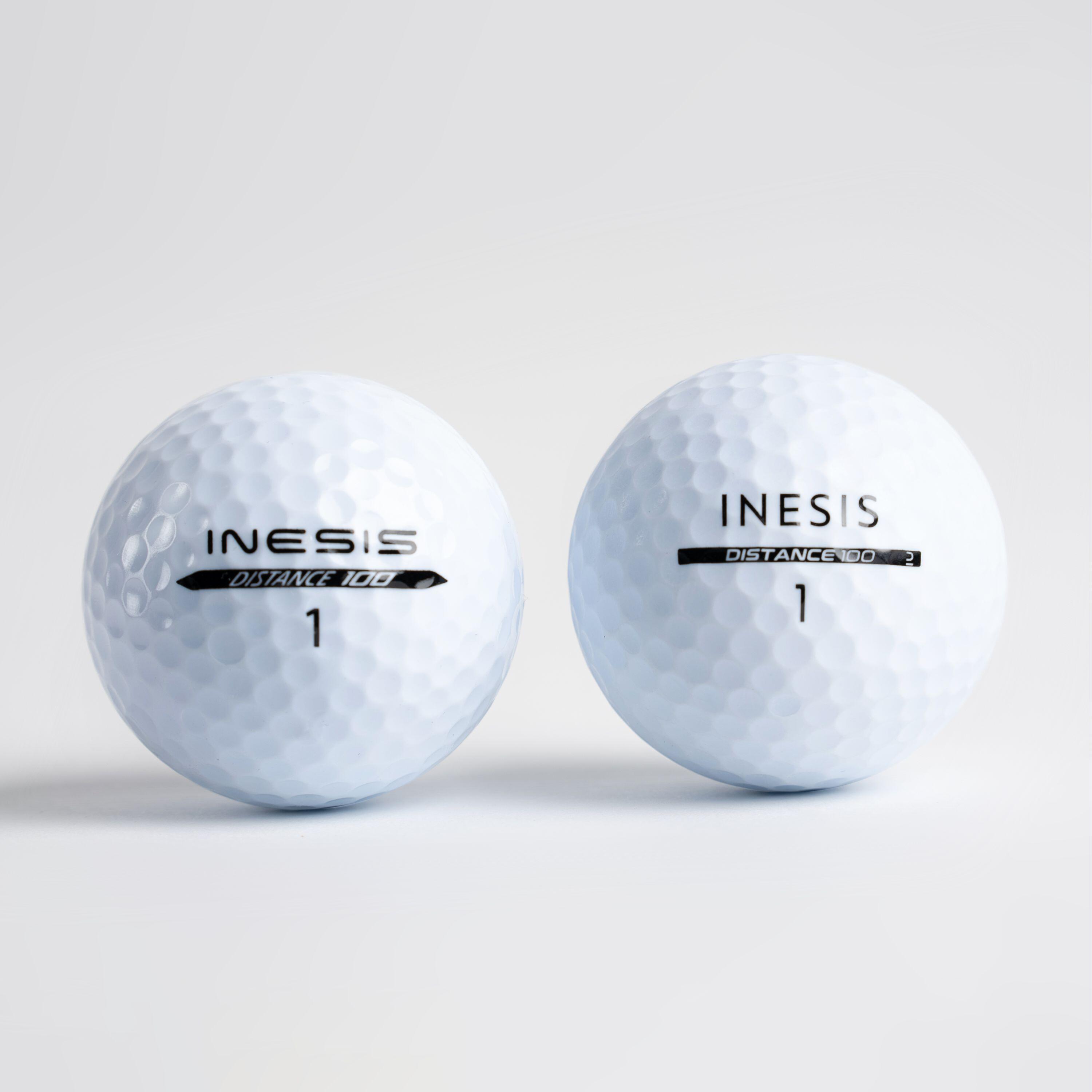 Distance 100 Inesis Golf Ball 100 x12 Yellow