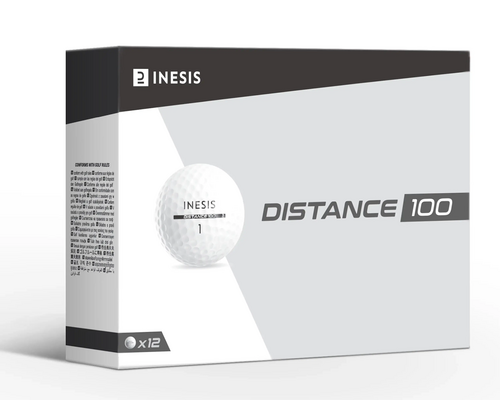 INESIS DISTANCE 100 GOLF BALL X12 WHITE