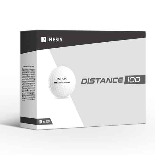 
      Golfové loptičky Inesis Distance 100 - 12 ks biele
  