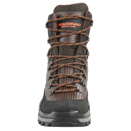 WATERPROOF AND DURABLE HUNTING BOOTS CROSSHUNT 900 - BROWN V2