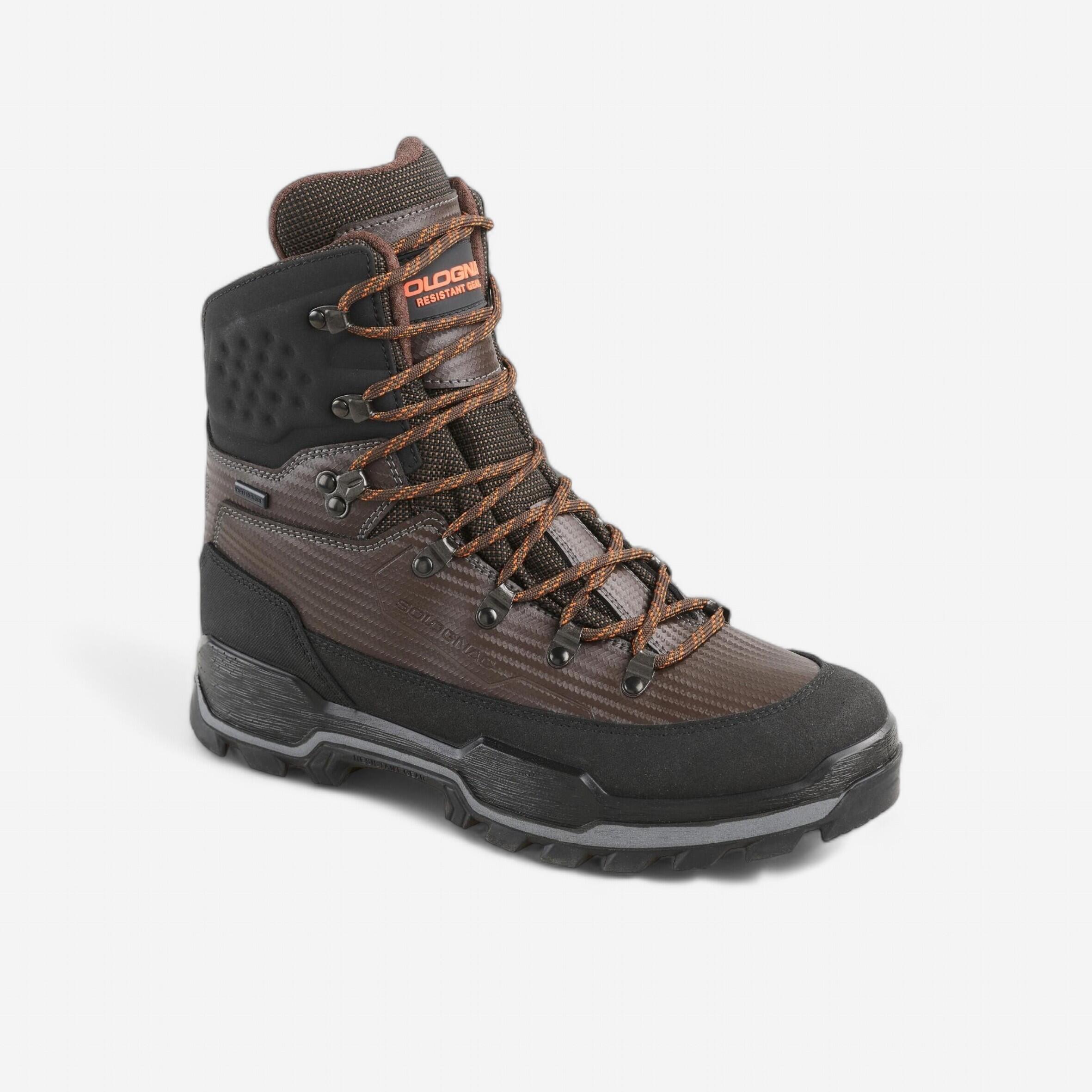 WATERPROOF AND DURABLE HUNTING BOOTS CROSSHUNT 900 - BROWN V2 1/5