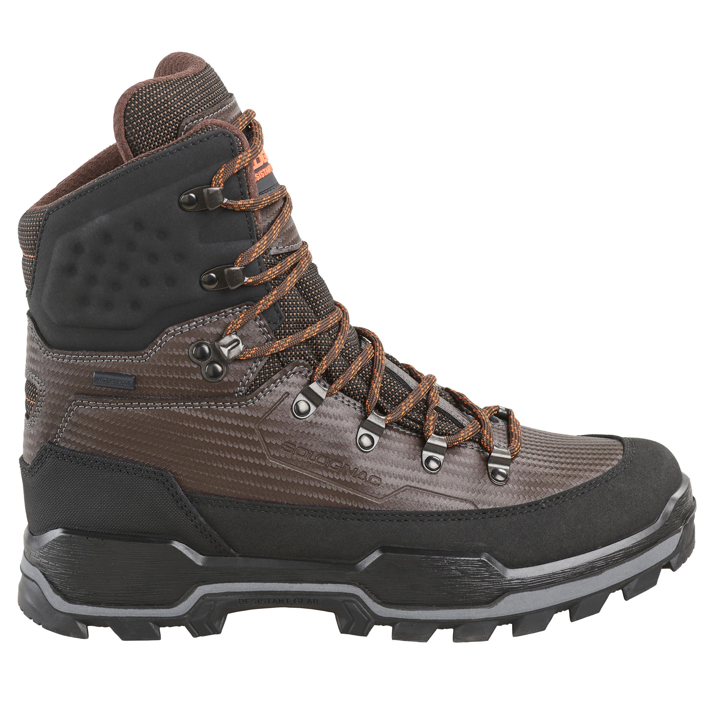 WATERPROOF AND ROBUST HUNTING BOOTS CROSSHUNT 900 - BROWN V2 3/5