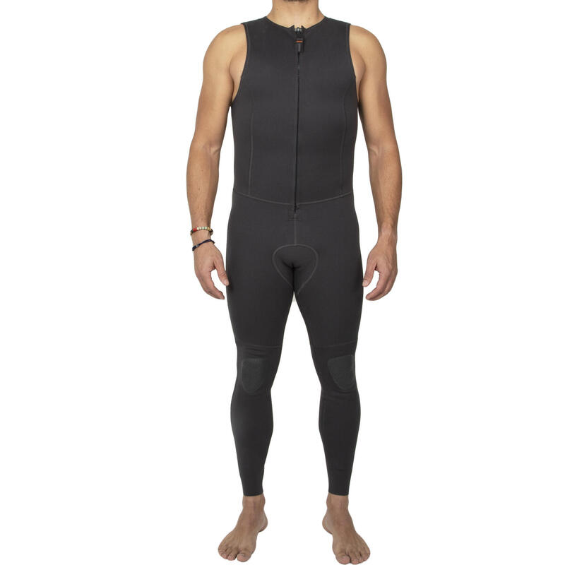 Long john wetsuit voor kanoën kajakken en suppen heren neopreen 2 mm