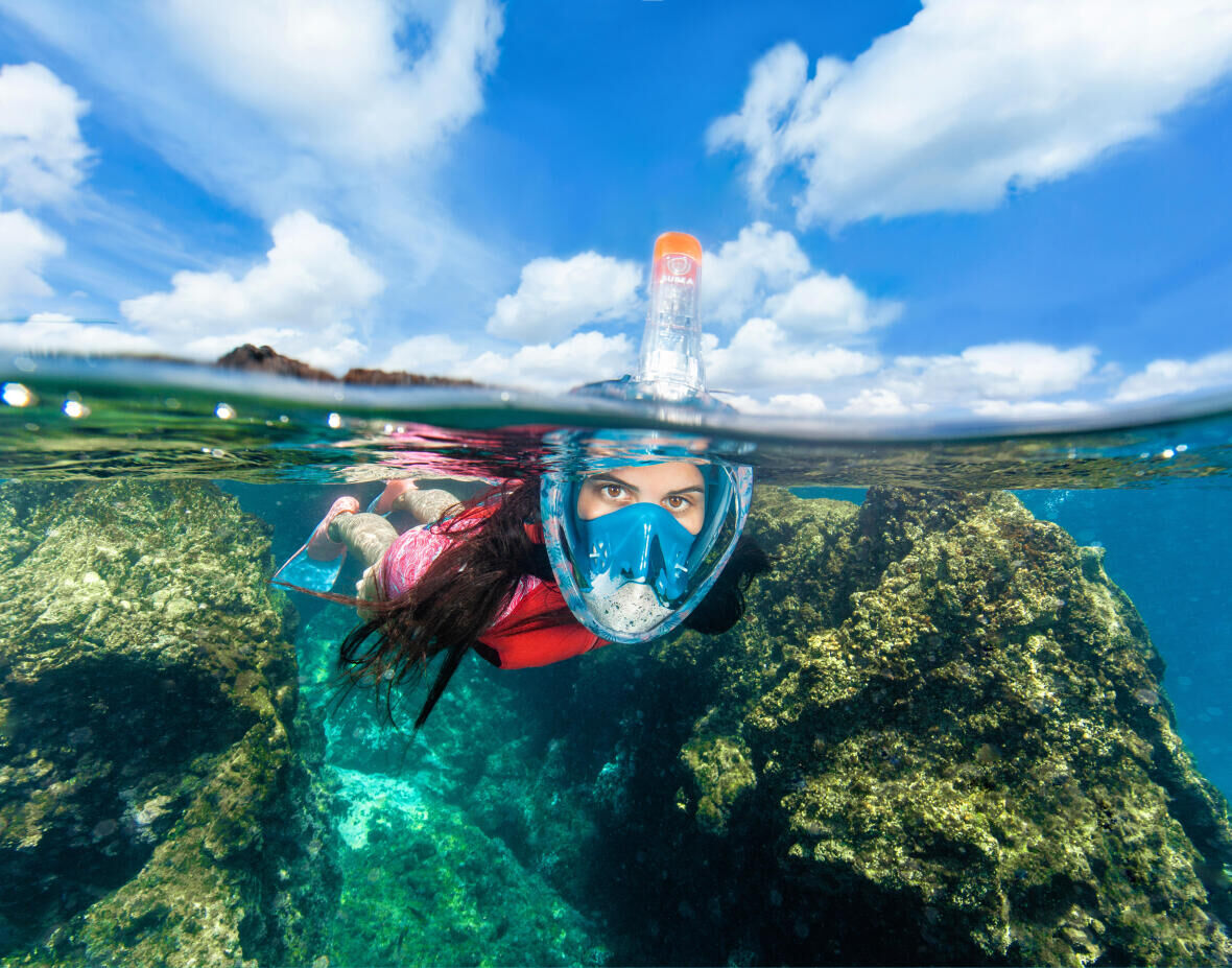 Os nossos conselhos para escolher o tamanho adequado da máscara de snorkeling Easybreath