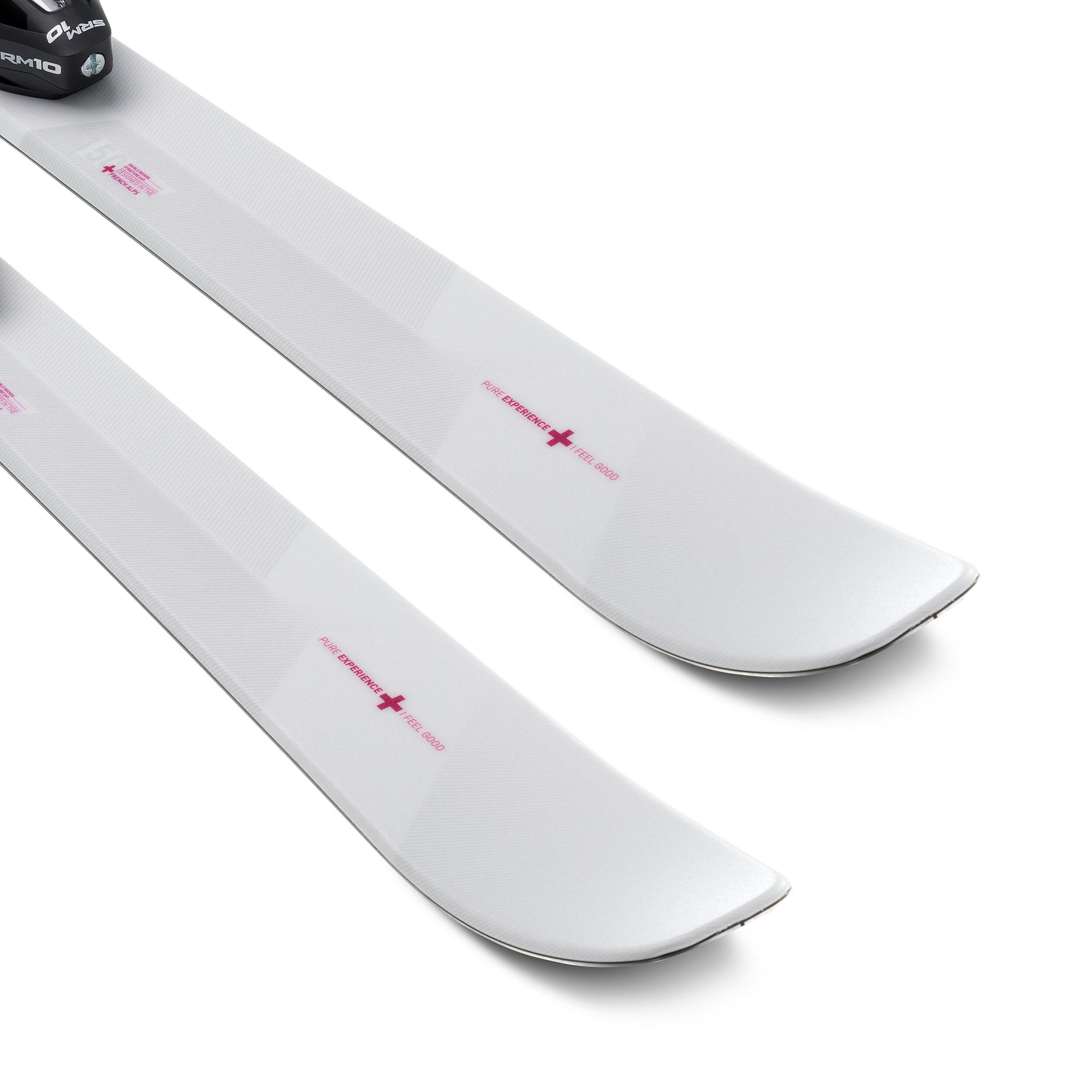 ALPINESKI'S MET ZWARTE BINDINGEN VOOR DAMES CROSS 150+ WIT/PAARS 9/18