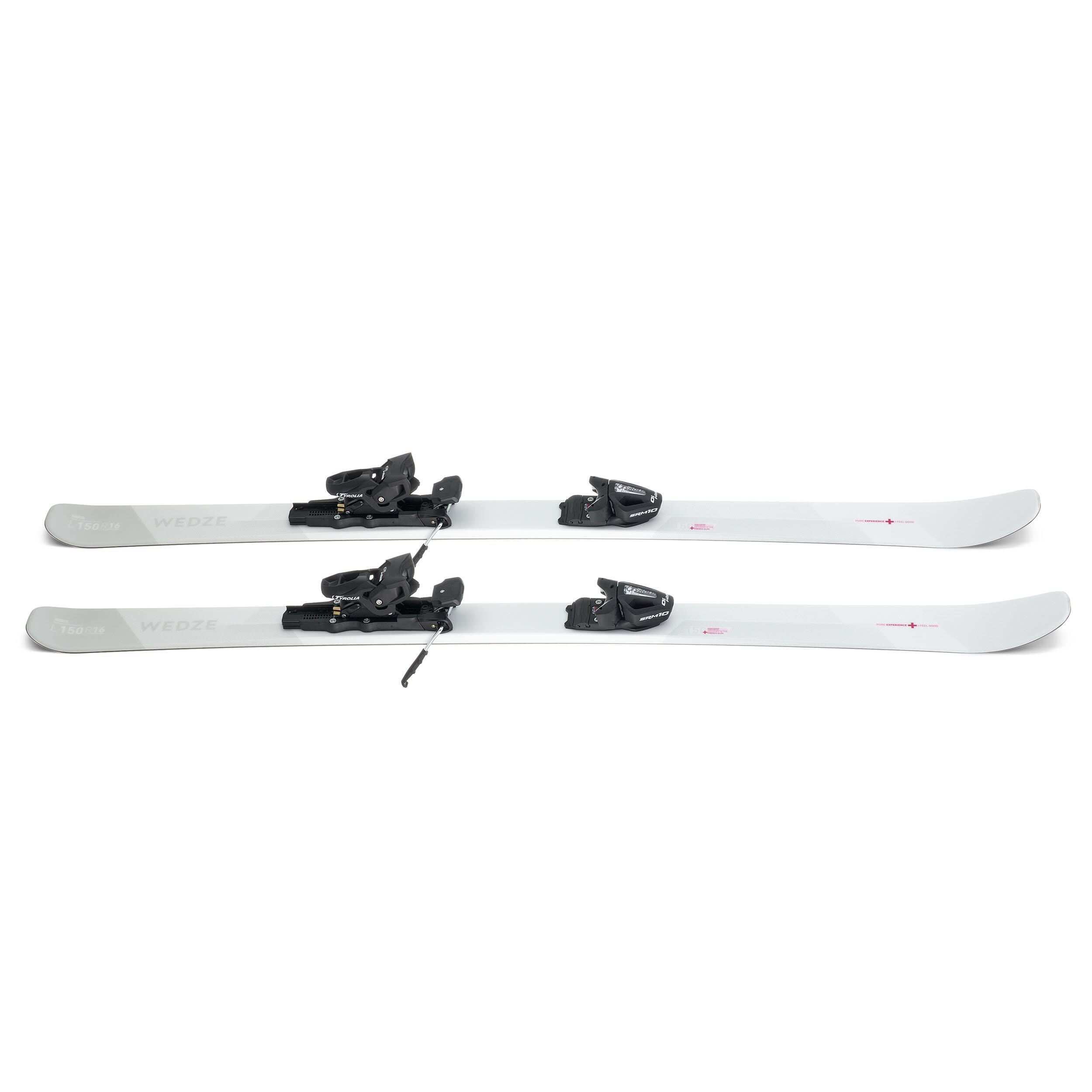 ALPINESKI'S MET ZWARTE BINDINGEN VOOR DAMES CROSS 150+ WIT/PAARS 8/18