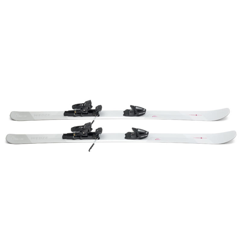 SKI ALPIN FEMME AVEC FIXATIONS - CROSS 150+ BLANC ET VIOLET