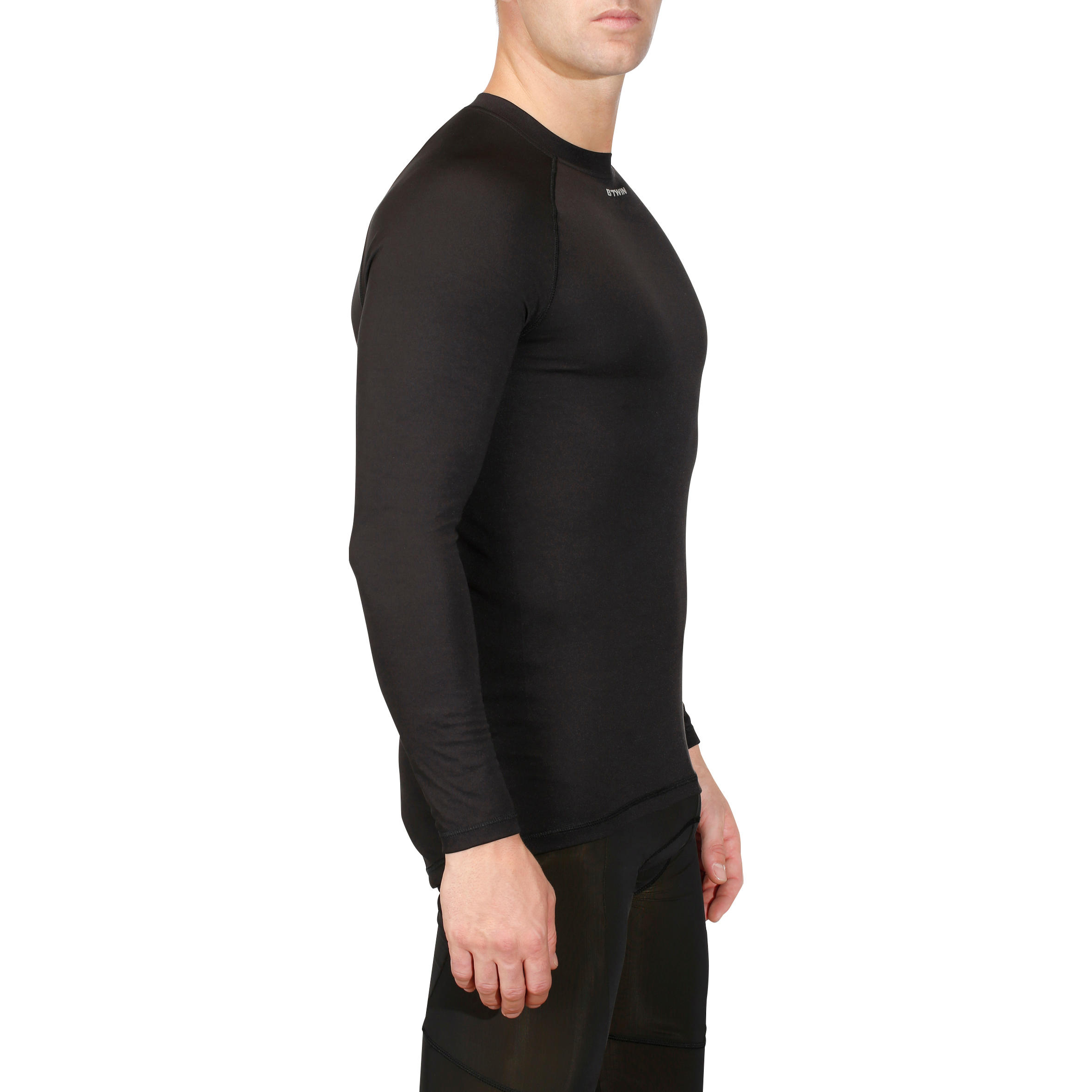 100 Cycling Long-Sleeved Base Layer - Black