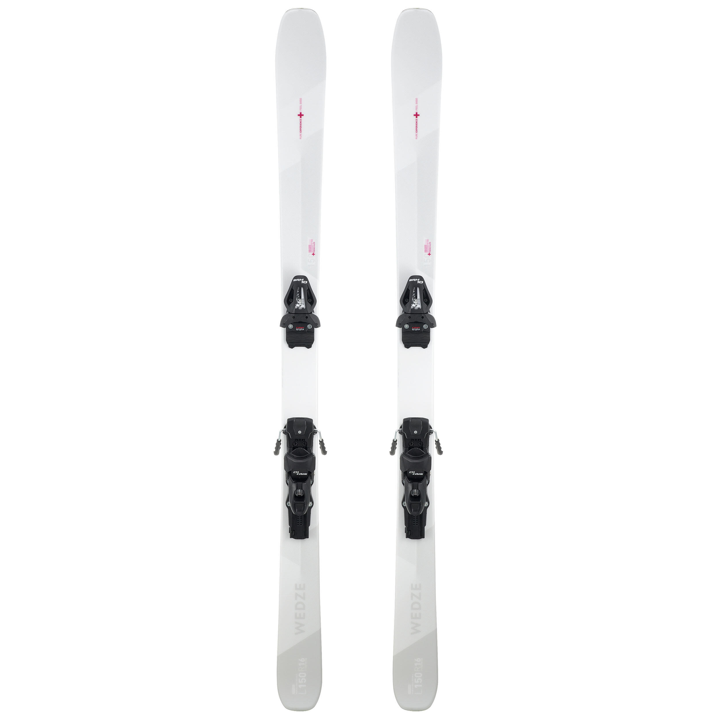 ALPINESKI'S MET ZWARTE BINDINGEN VOOR DAMES CROSS 150+ WIT/PAARS 5/18