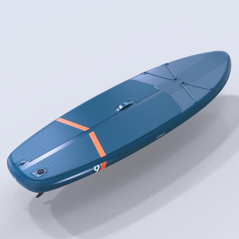 SUP Set Stand up Paddle aufblasbar - 100M Touring Einsteiger blau