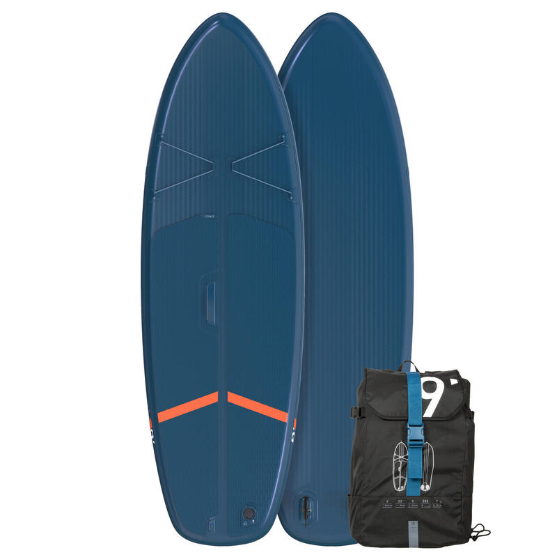 Opblaasbaar touring supboard voor beginners 9 feet blauw
