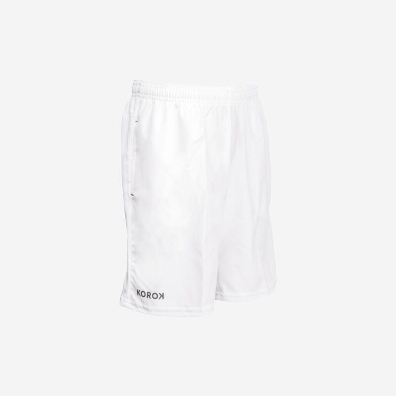 Short de hockey sur gazon garçon FH500 blanc