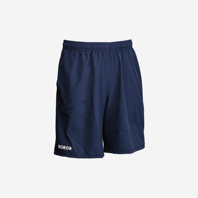 Short de hockey sur gazon garçon FH500 bleu marine