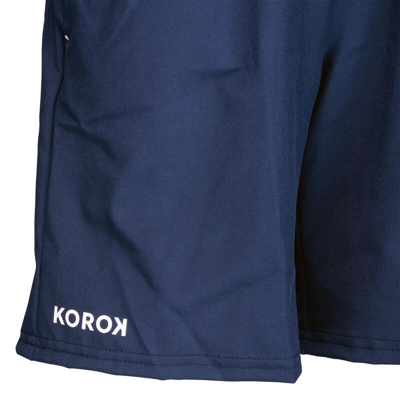 Short de hockey sur gazon garçon FH500 bleu marine