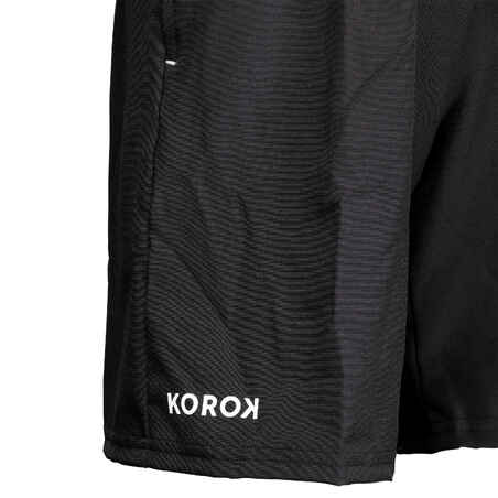 FH500 Boys' Field Hockey Shorts - Black