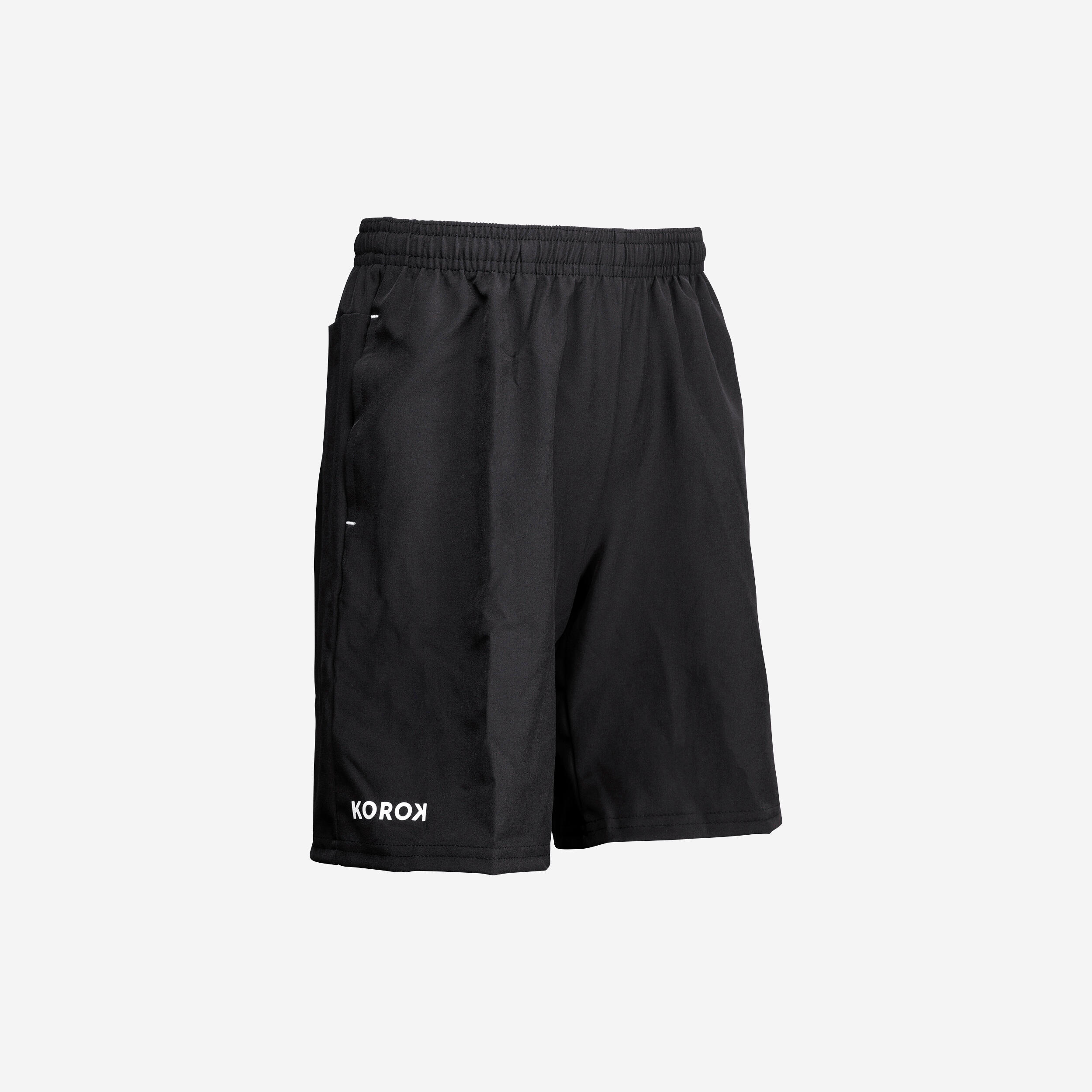 Boys' FH500 field field hockey shorts black