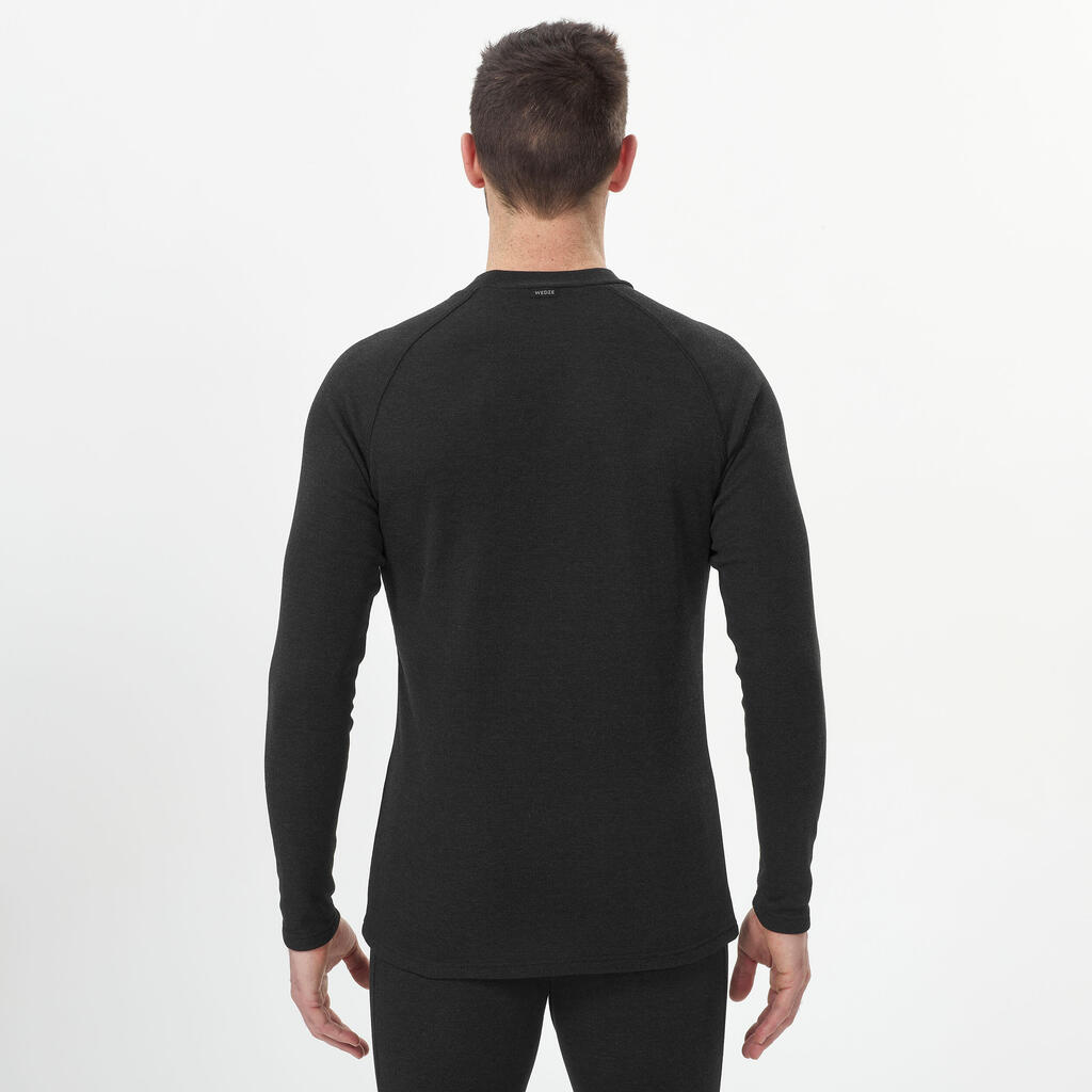 Men’s ski base layer top - BL 100 
 - White Greige