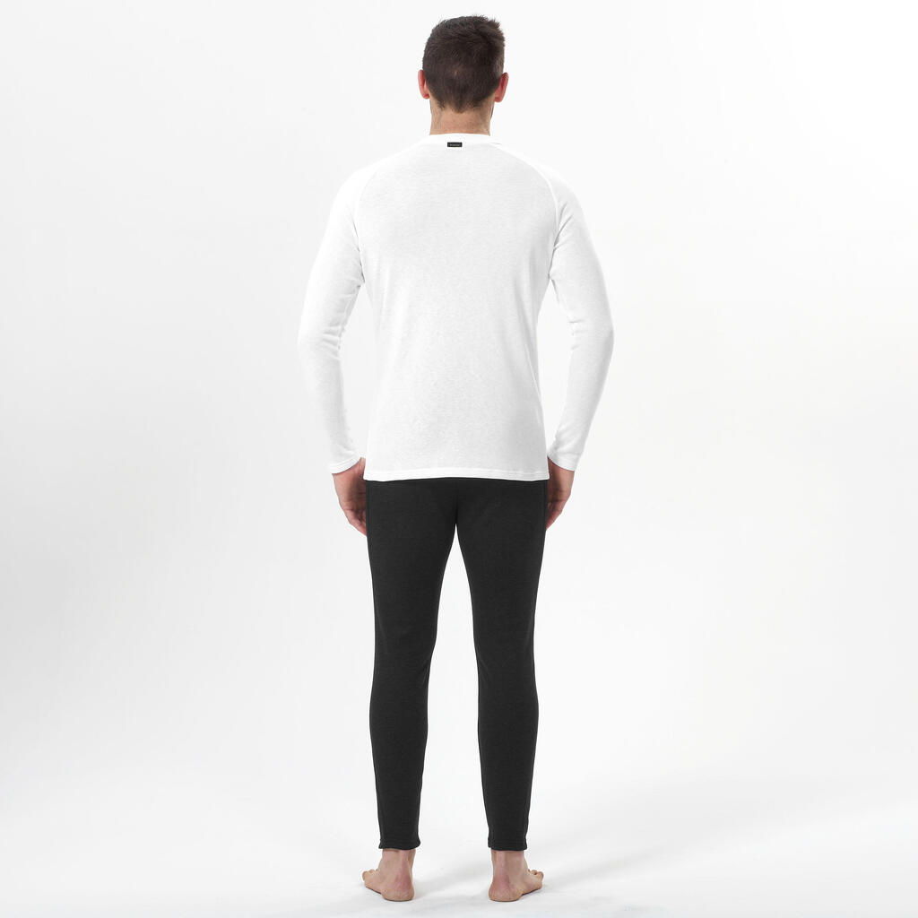 Sous-vêtement thermique de ski chaud et confort homme, BL100 haut Blanc