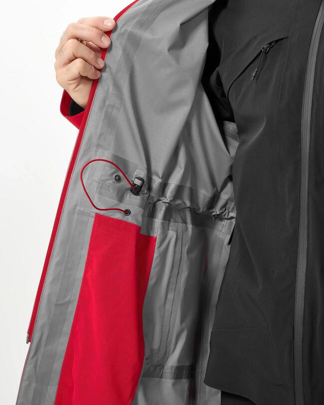 Regenjas voor wedstrijdskiërs volwassenen 980 rood