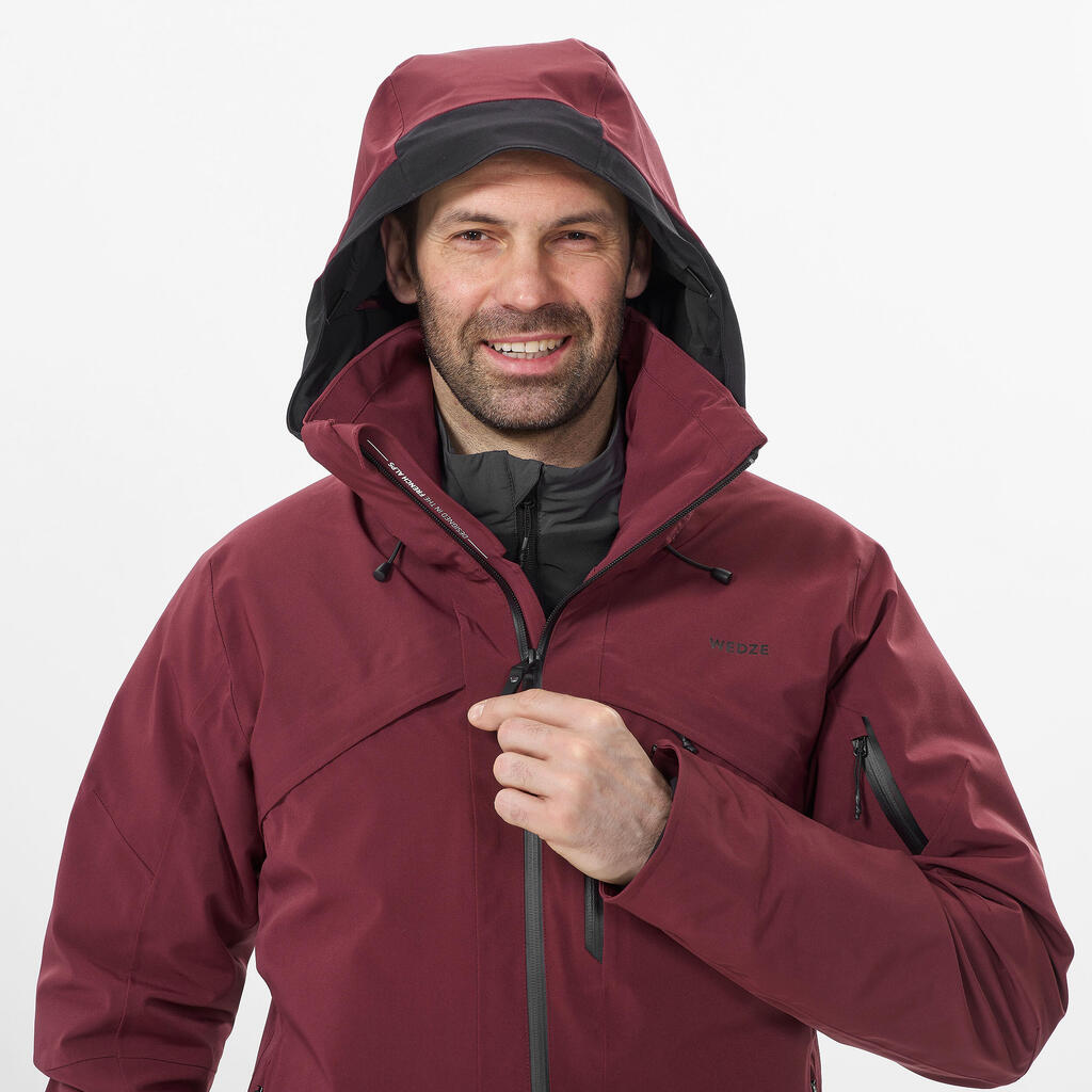 MEN'S SKI JACKET + LINER JACKET - 980 - BURGUNDY