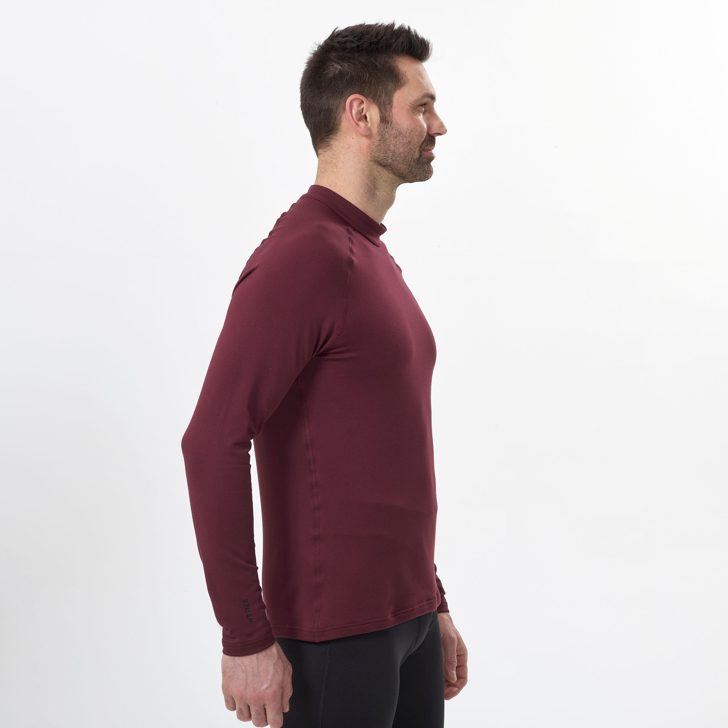 Men's Ski Base Layer Top - BL 500 - Bordeaux 7/7