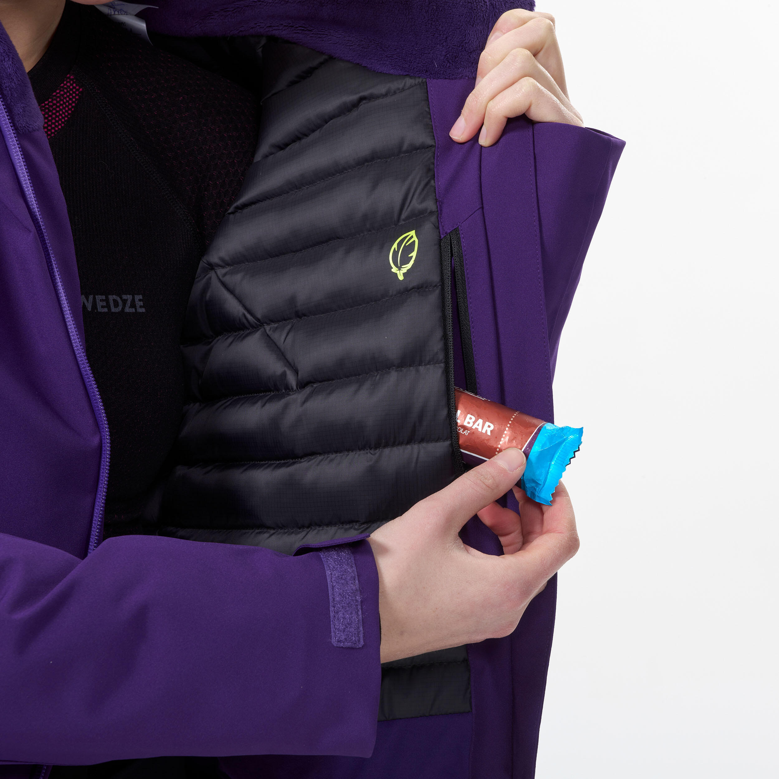 WOMEN’S WARM SKI JACKET - 500 - PURPLE 7/10