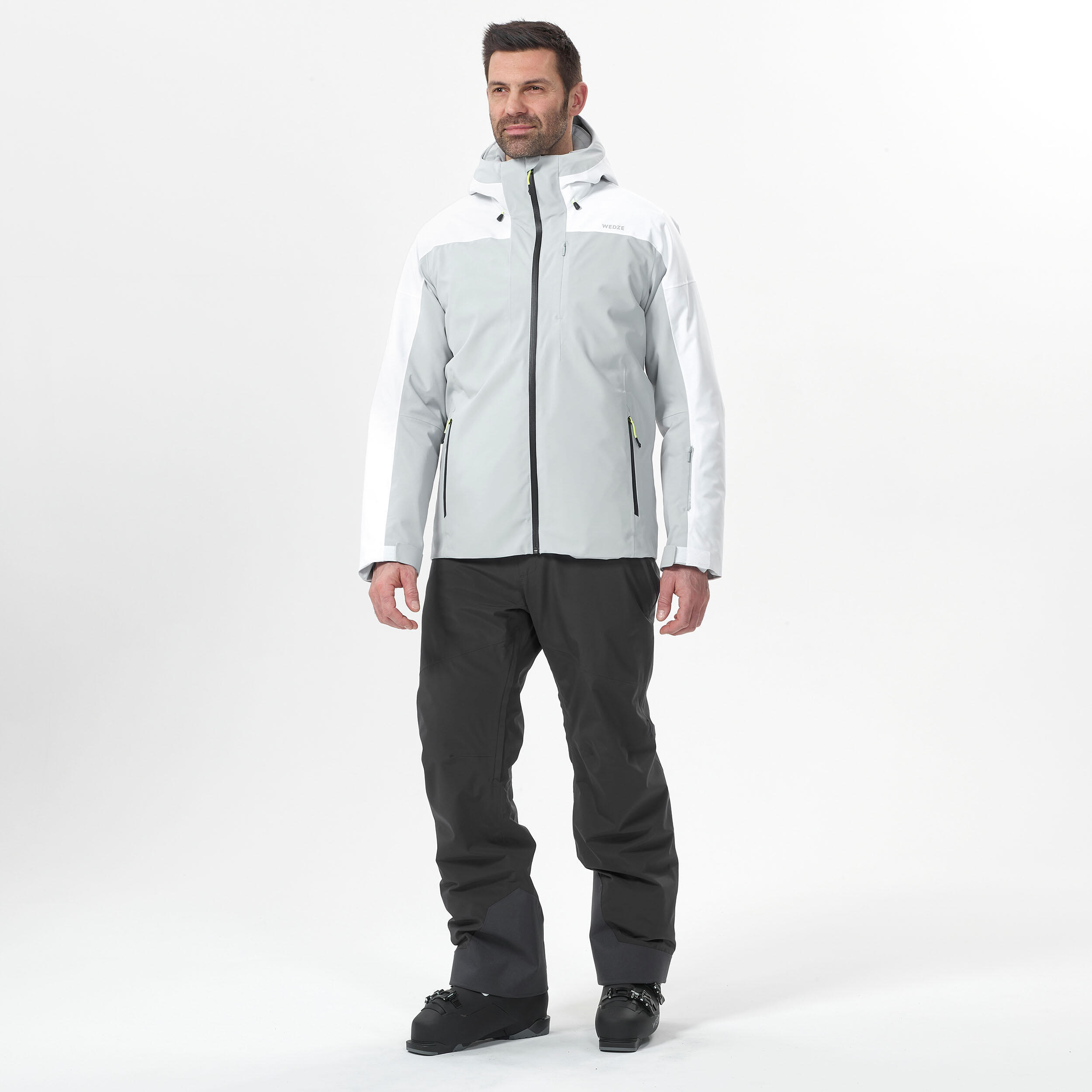 Men’s Warm Ski Jacket 500 - Grey/White 4/10