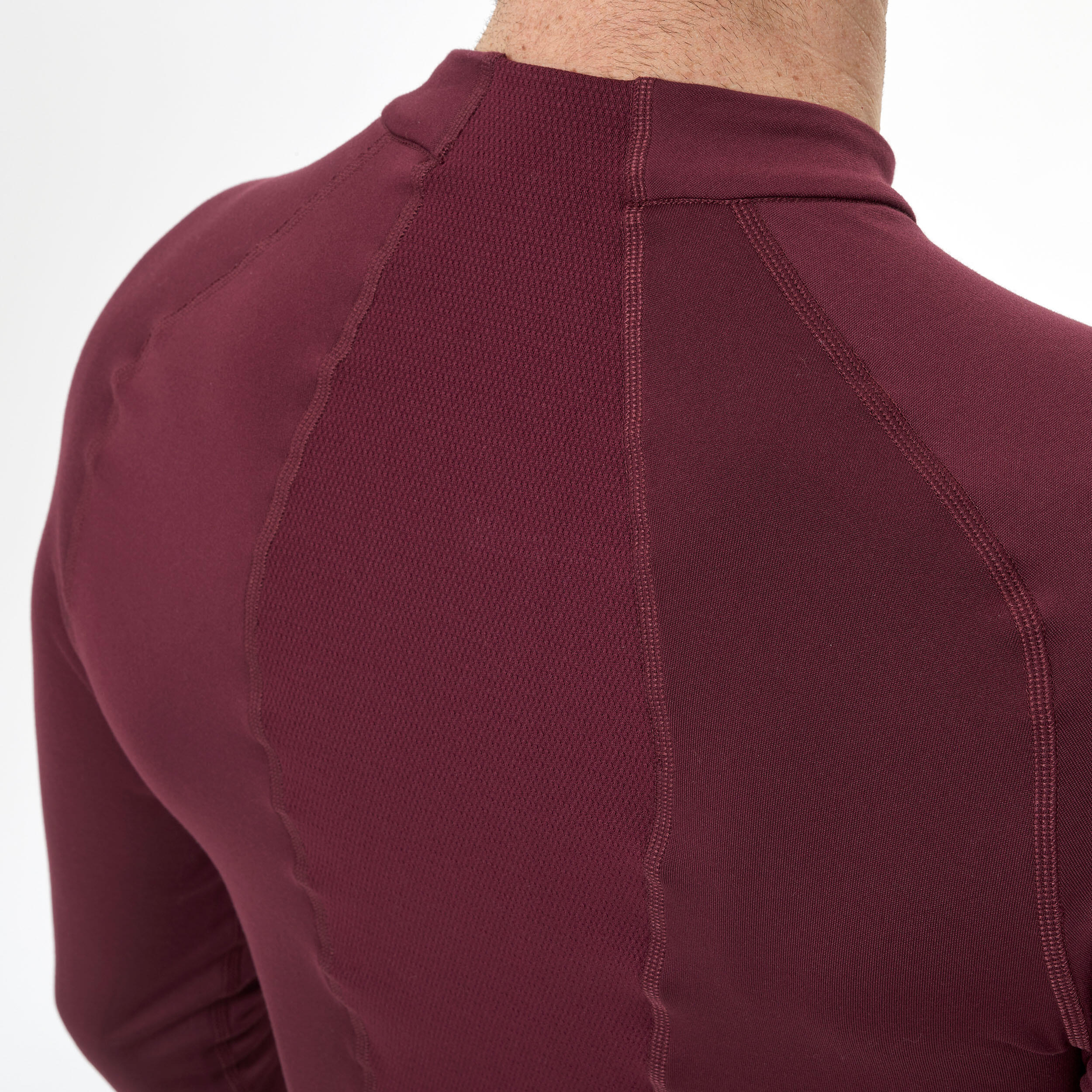 Men's Ski Base Layer Top - BL 500 - Bordeaux 3/7