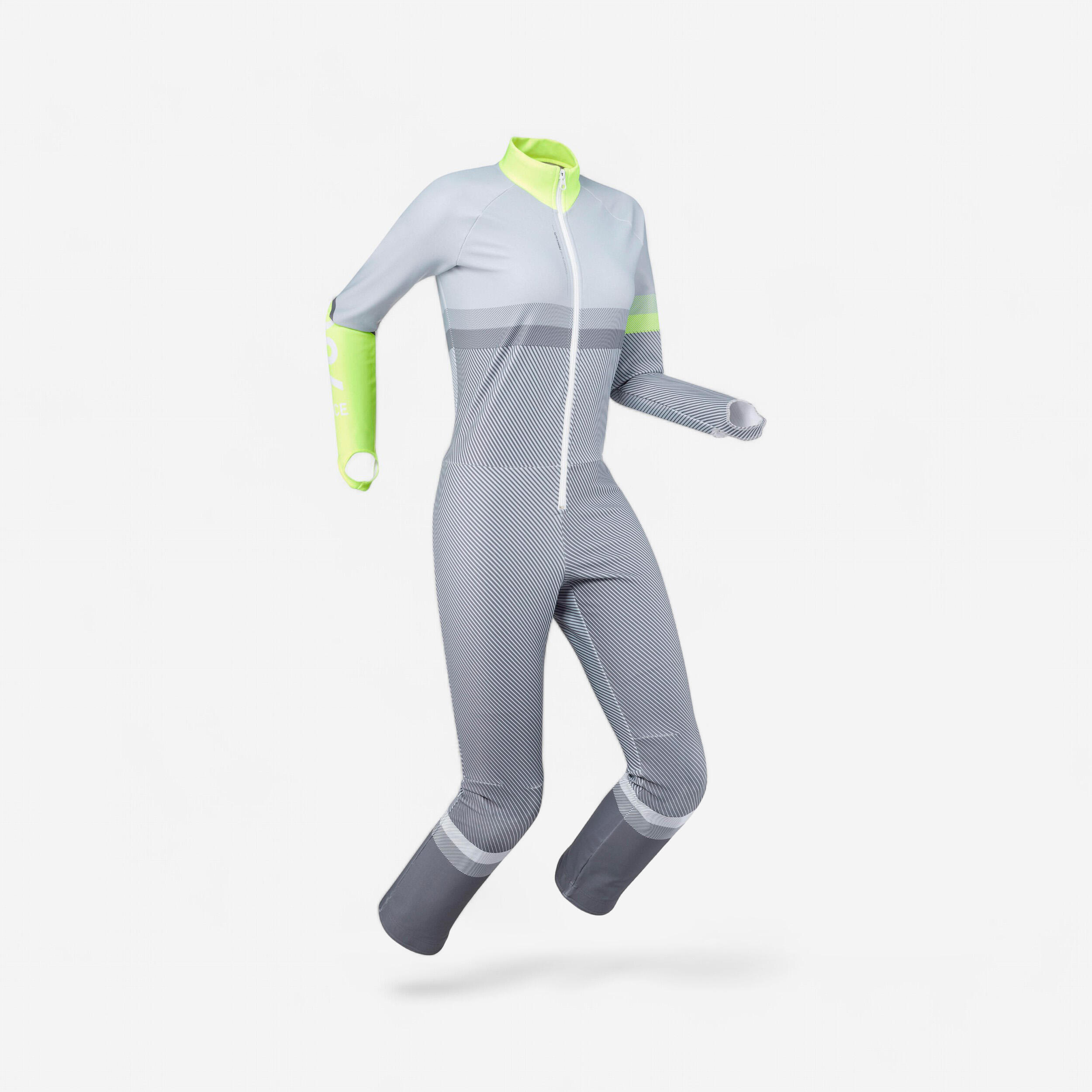 Tuta gara adulto RACE - 980 grigio/giallo WEDZE | DECATHLON