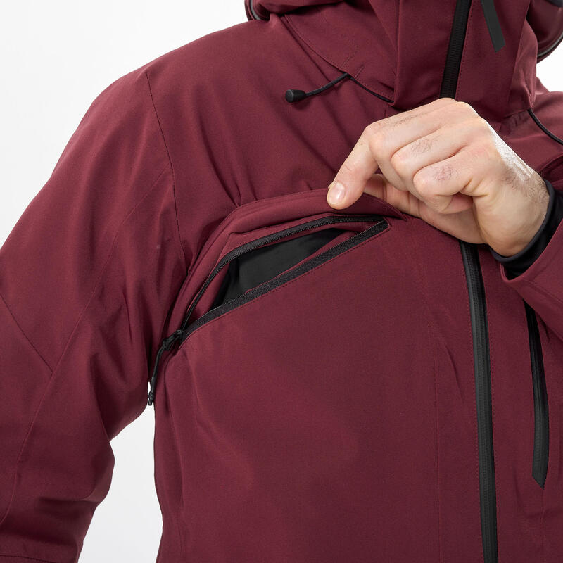 Midlayer voor skiën heren 980 bordeaux