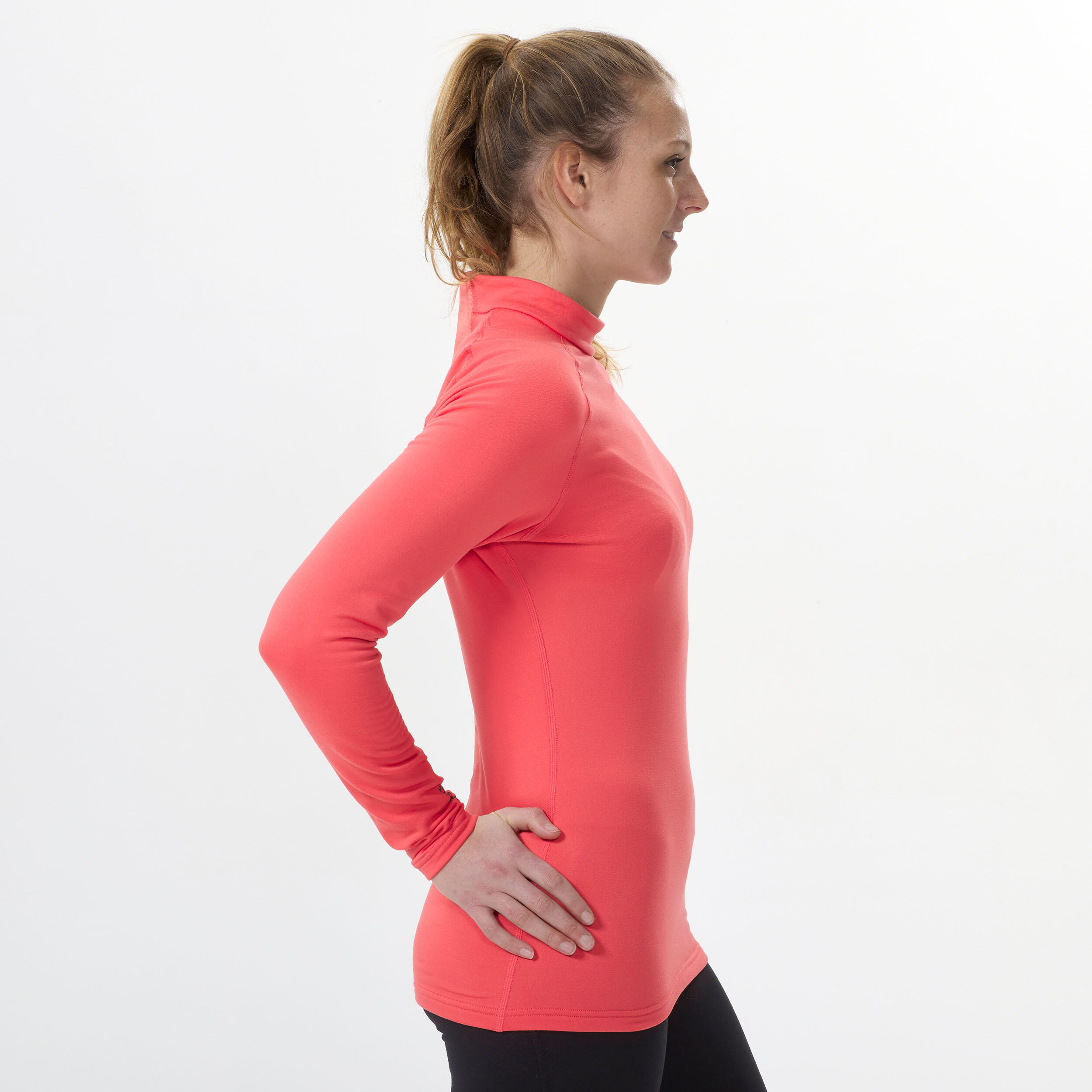 Women's Ski Base Layer Top 500 Coral 6/8