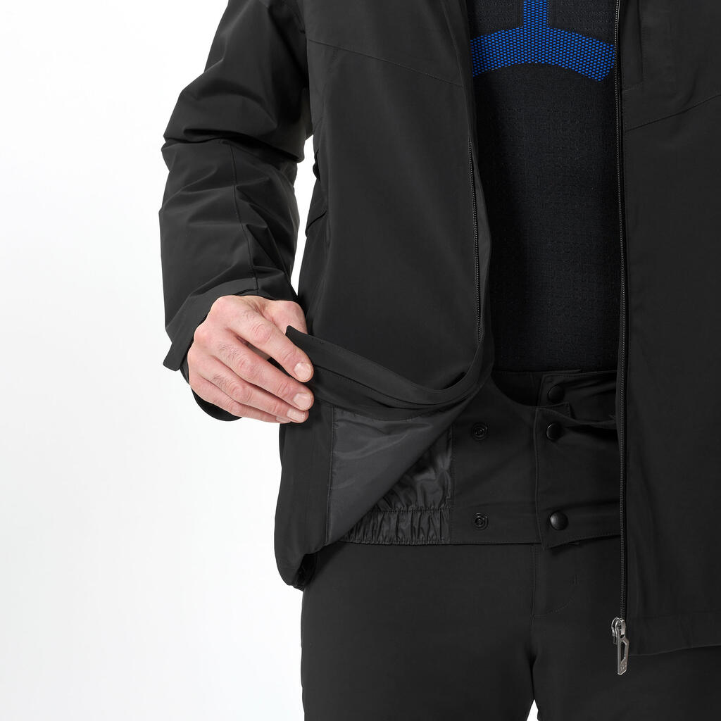 Skijacke Piste 580 Herren schwarz