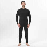 Men's Warm, Comfortable Thermal Skiing Base Layer 100 -  Black