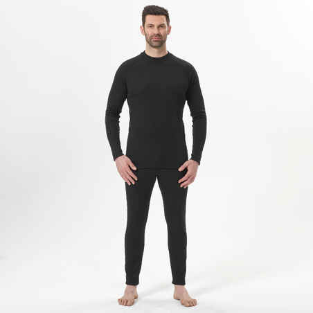 Men's Warm, Comfortable Thermal Skiing Base Layer 100 -  Black