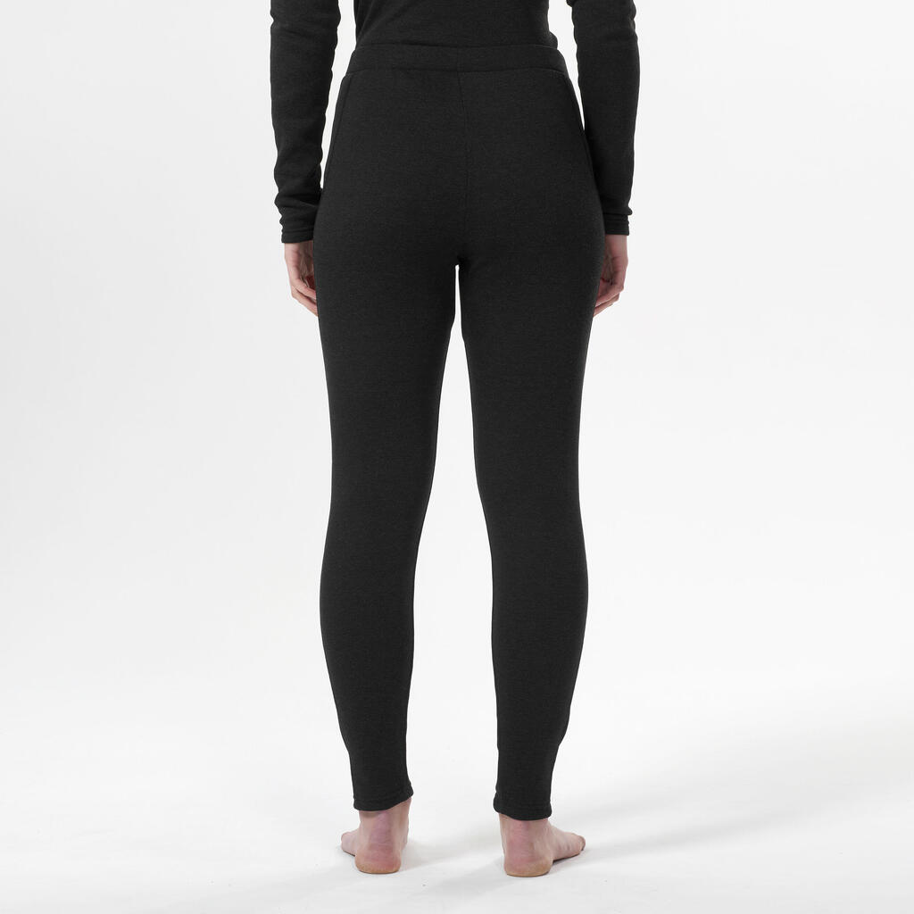 Pantalón térmico de esquí primera capa para Mujer Wedze BL100 - Negro