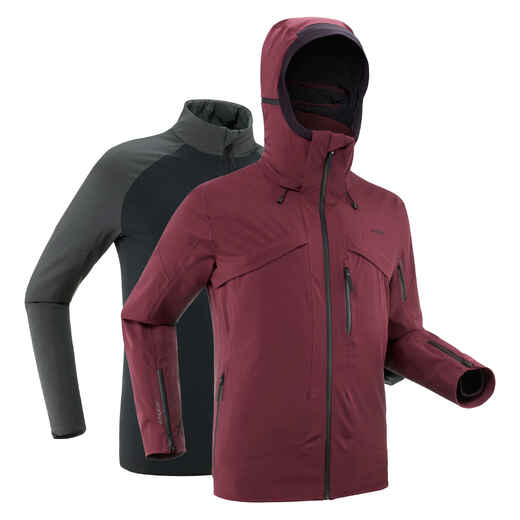 
      MEN'S SKI JACKET + LINER JACKET - 980 - BURGUNDY
  