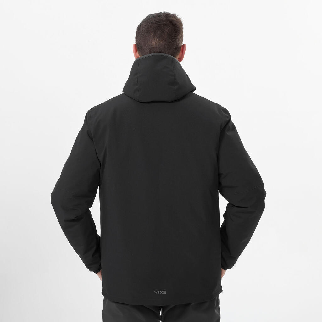 Veste de ski chaude et imperméable homme, 100 noir