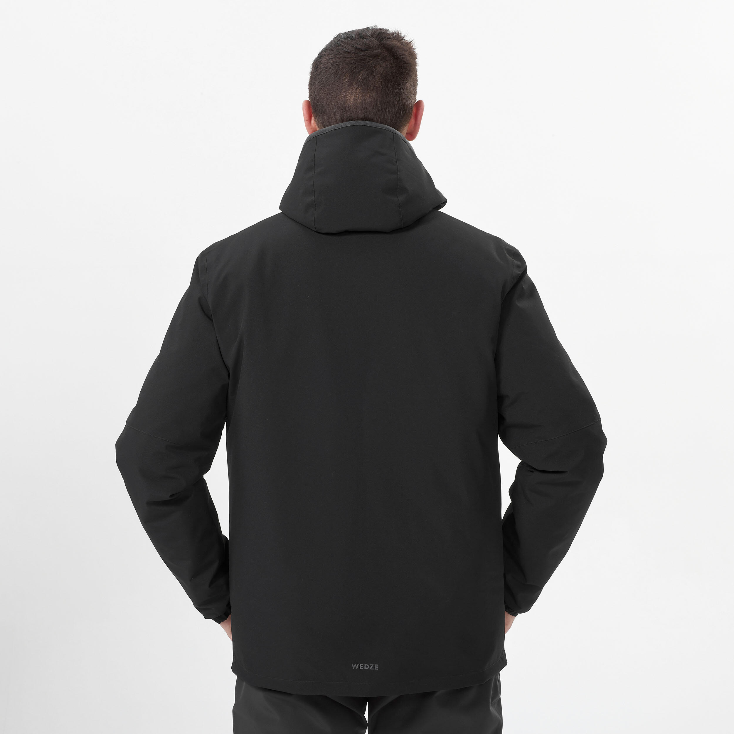 Men’s Ski Jacket - 100 Black - WEDZE