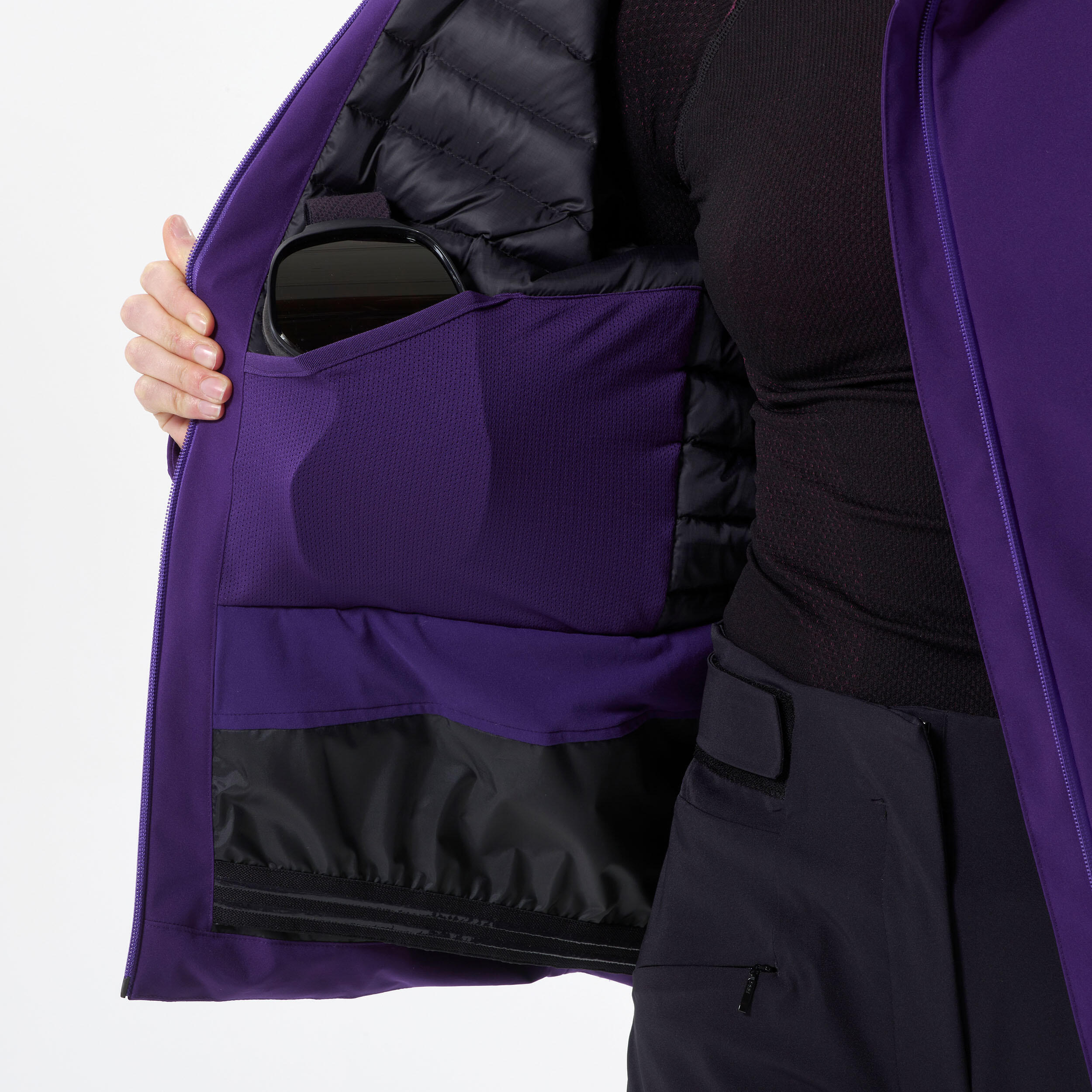 WOMEN’S WARM SKI JACKET - 500 - PURPLE 6/10