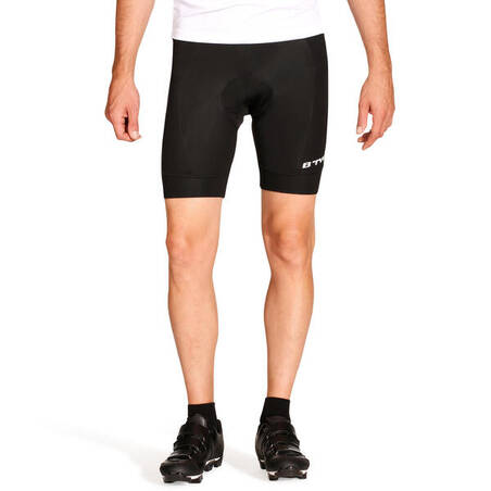 500 Cycling Bibless Shorts - Hitam