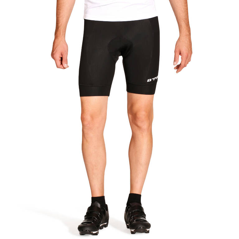 500 Cycling Bibless Shorts - Hitam